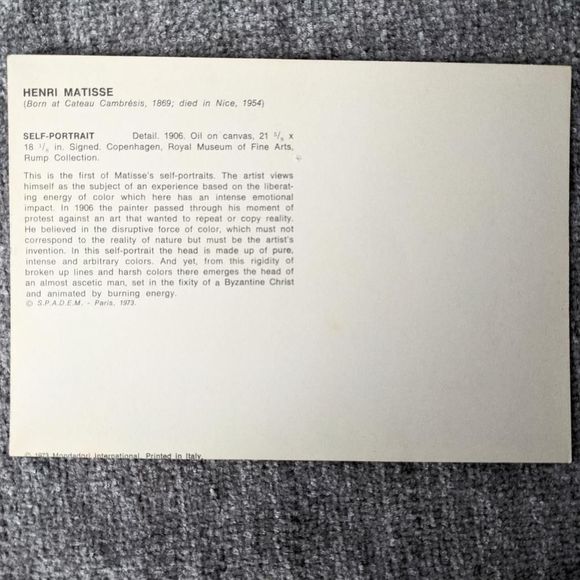 Metropolitan Museum of Art Art Vintage 973 Matisse 16 Museum Art